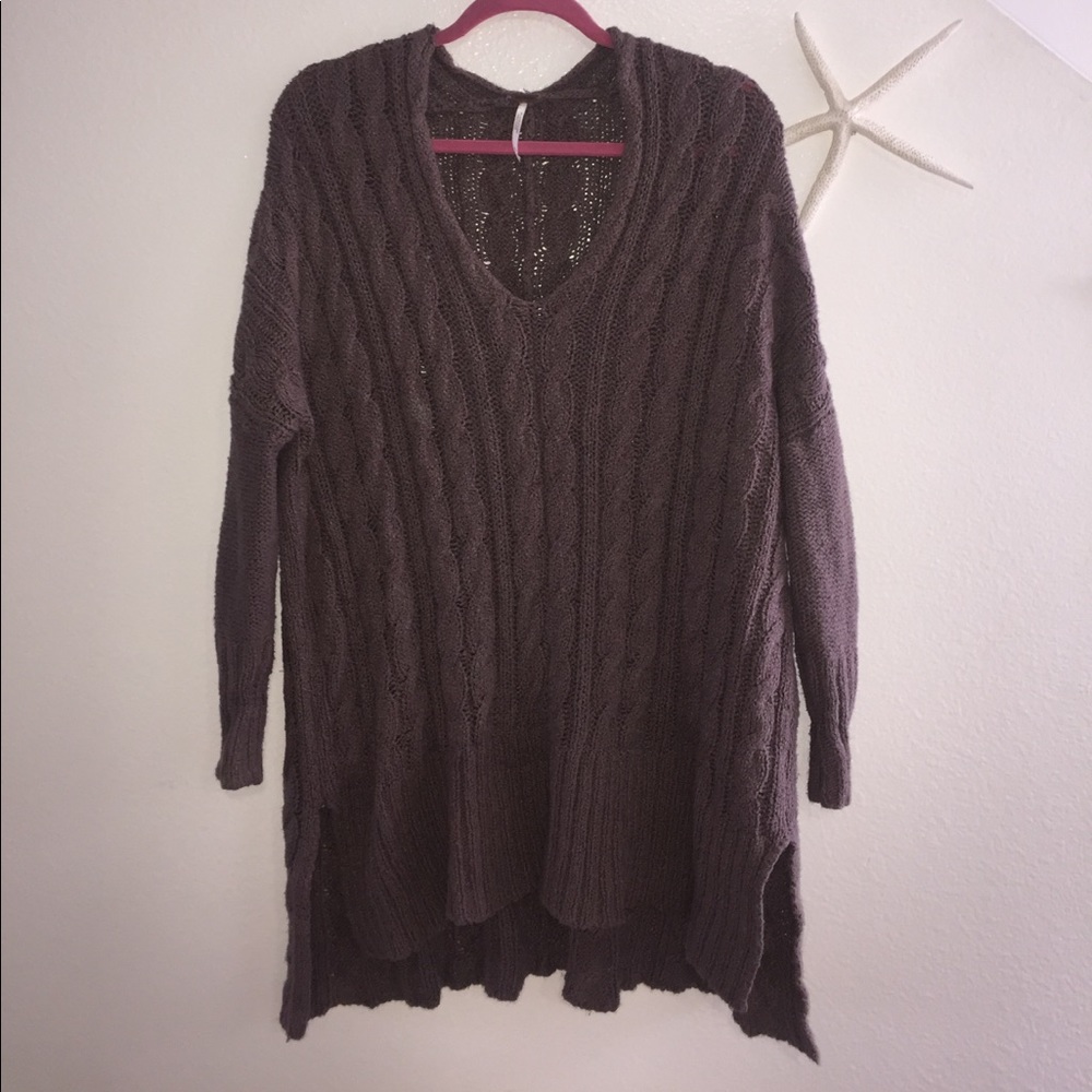 Free People Cable Knit Sweater