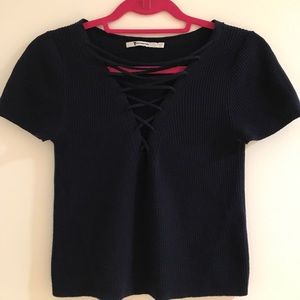 Alexander Wang XSmall Navy Top