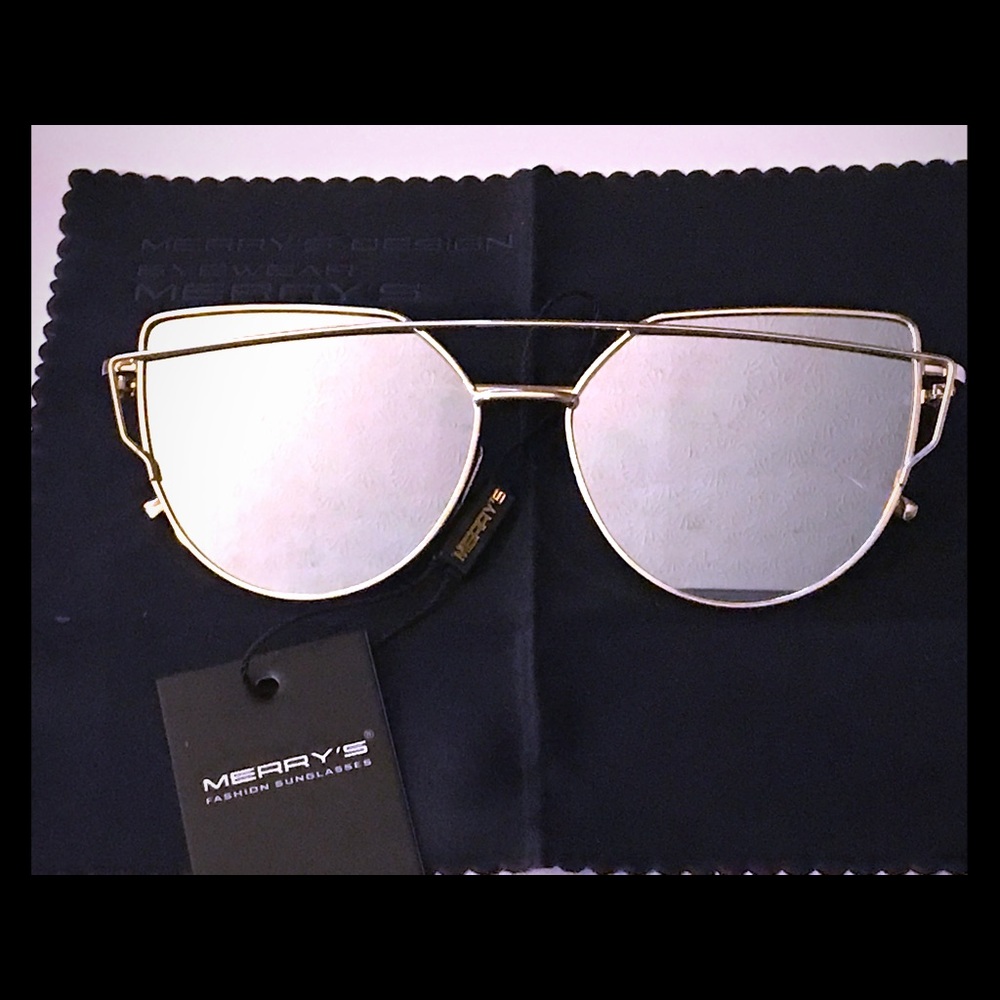 New cat eye mirrored sunglasses