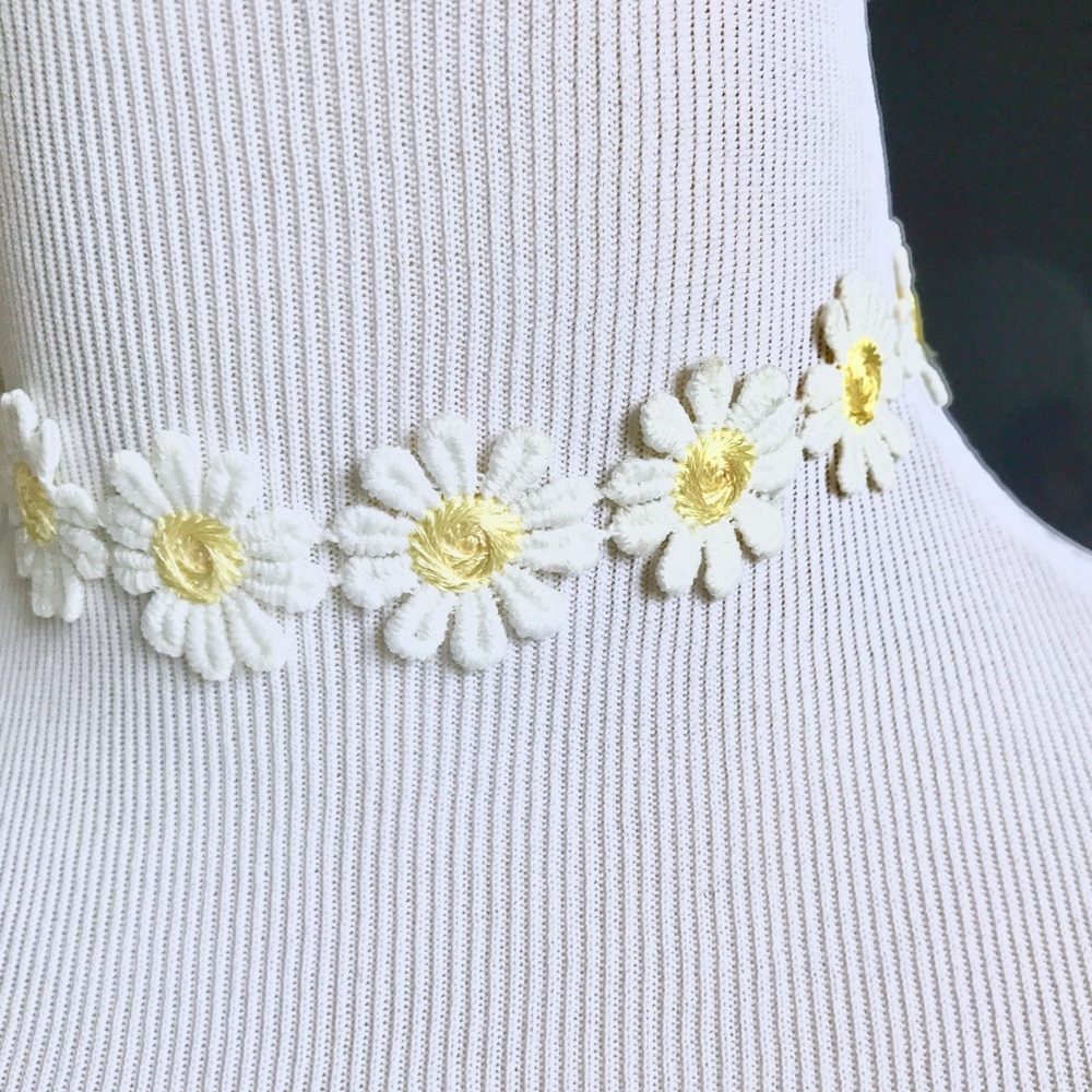 Daisy Flower Choker Festival Jewelry Boho