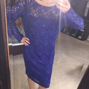 Colbalt blue sequins dress
