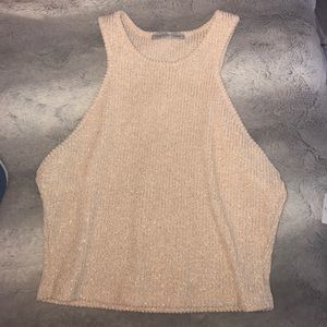 Racerback Crop Top Nude