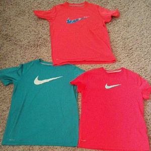 3 Nike girl Dri fit shirt medium & Large