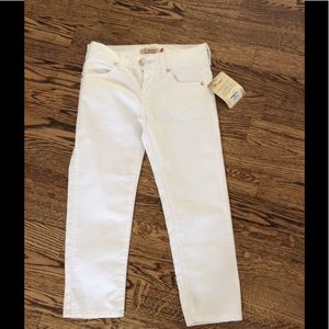 white Cropped jeans