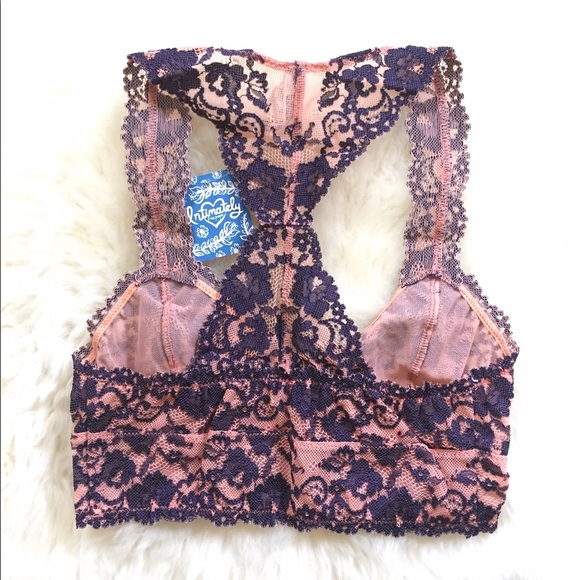 Last One- Free People Lacy Racerback Bralette - Picture 3 of 8