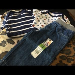 NEW BOYS 3-9 Month onesie/pant Bundle