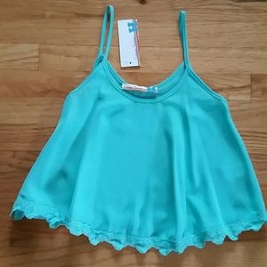 Vintage Havana Kids Tween Girls NWT Aqua Turquoise Blue Swing Top NEW