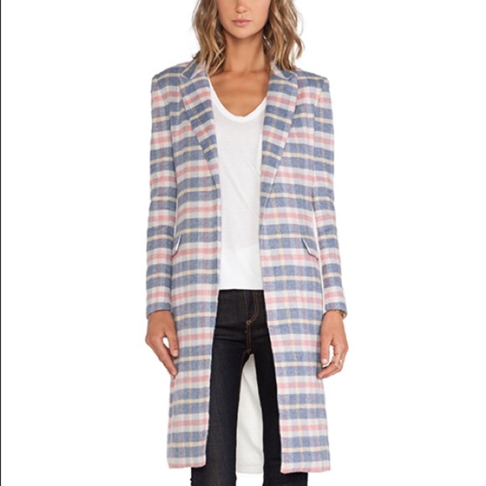 Asilio Pink Plaid & Ivory Over the Love Coat