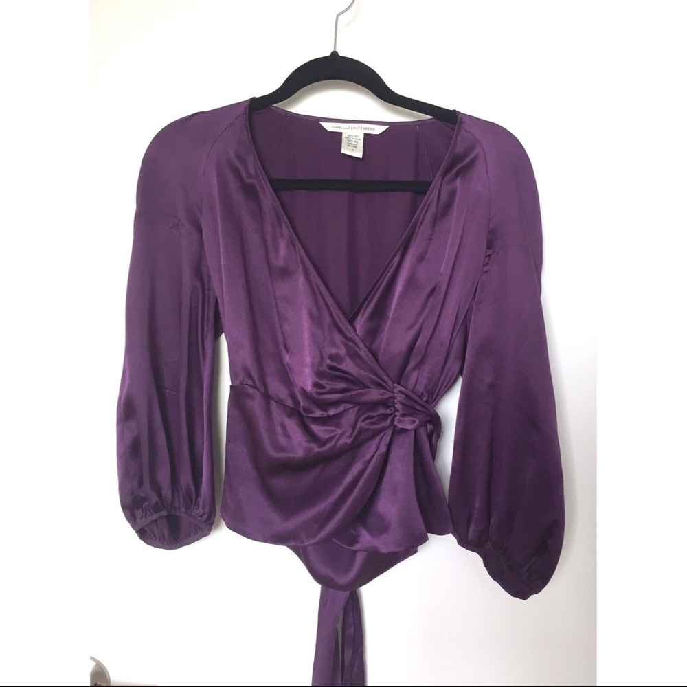 Diane von Furstenberg silk wrap blouse