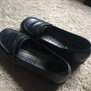 Black loafers