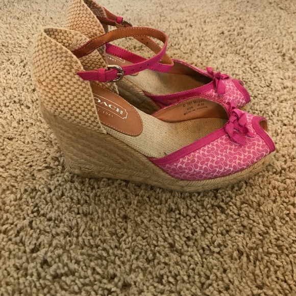 Pink Coach wedges - Picture 2 of 4