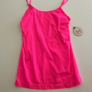 neon pink fitted cami
