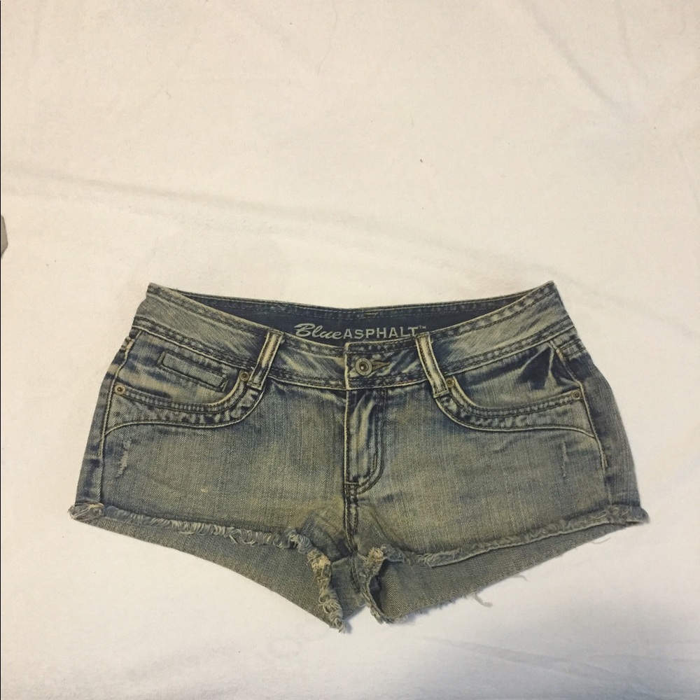 Blue Asphalt Denim Shorts.