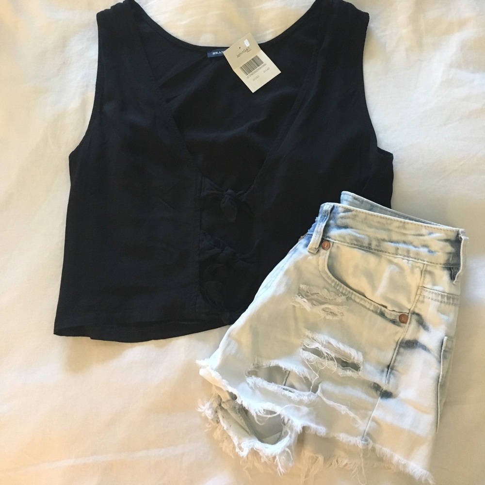 Black crop top