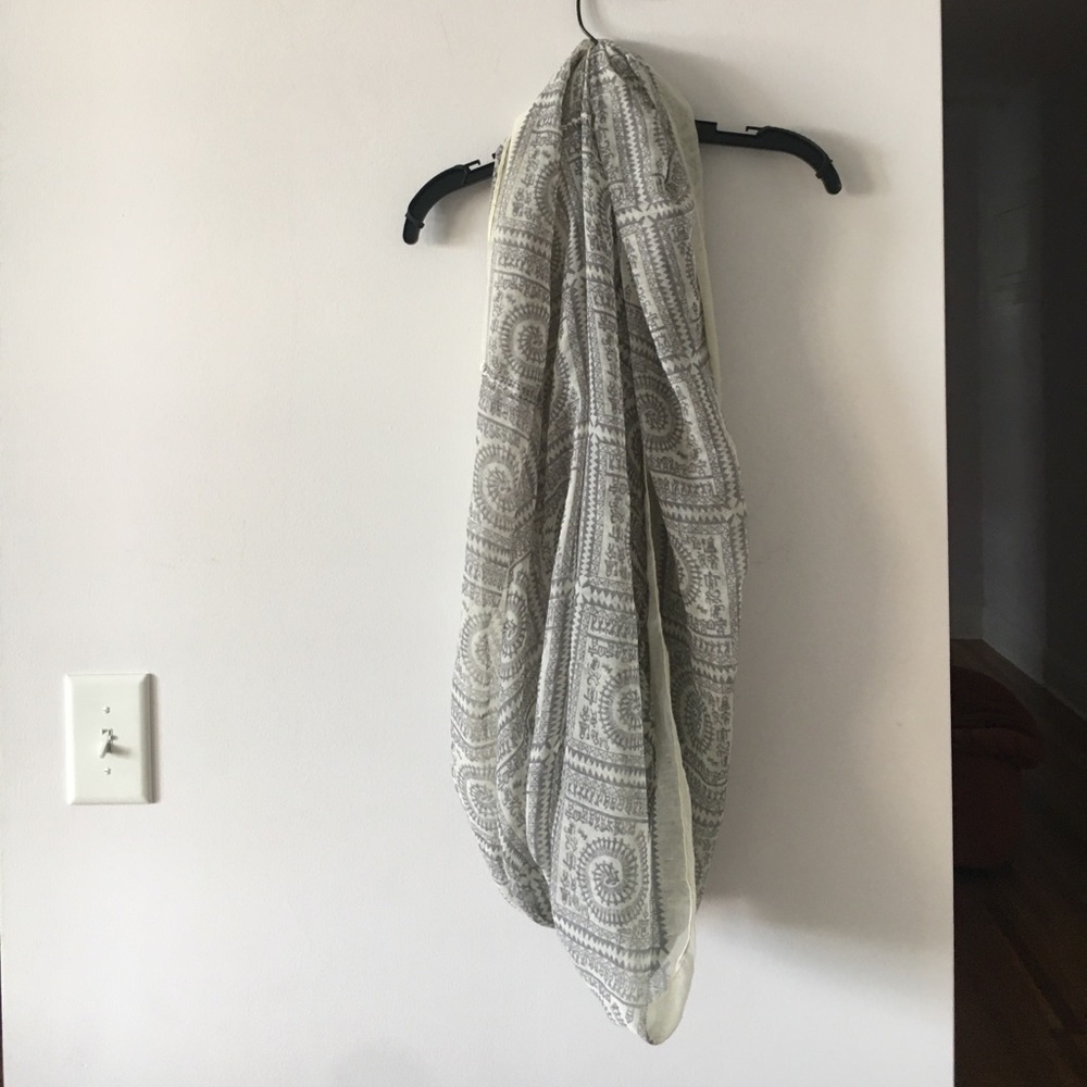 Grey Tribal Summer Infinity Scarf