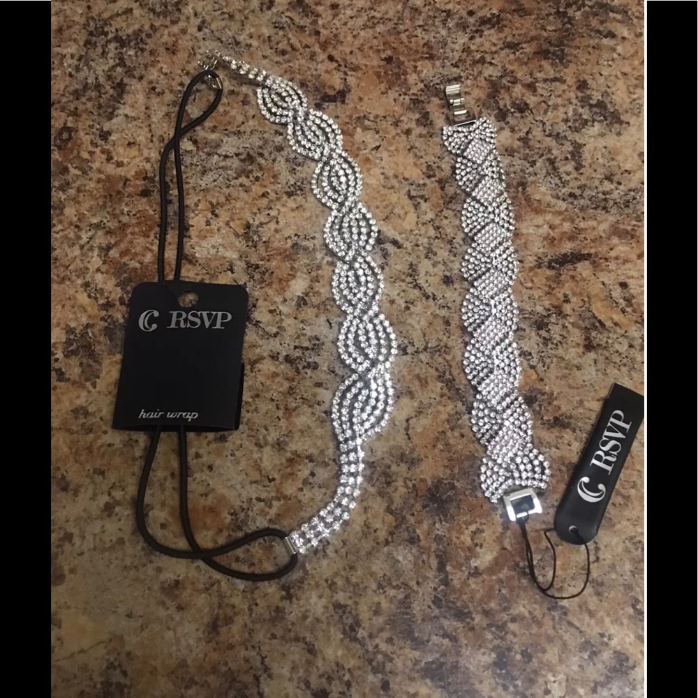 Silver Headband/hair Piece and Matching Bracelet