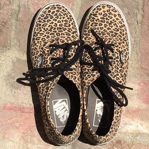 Vans Cheetah Print Canvas Shoes