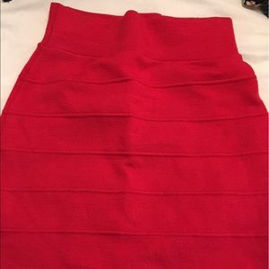 tight red pencil skirt