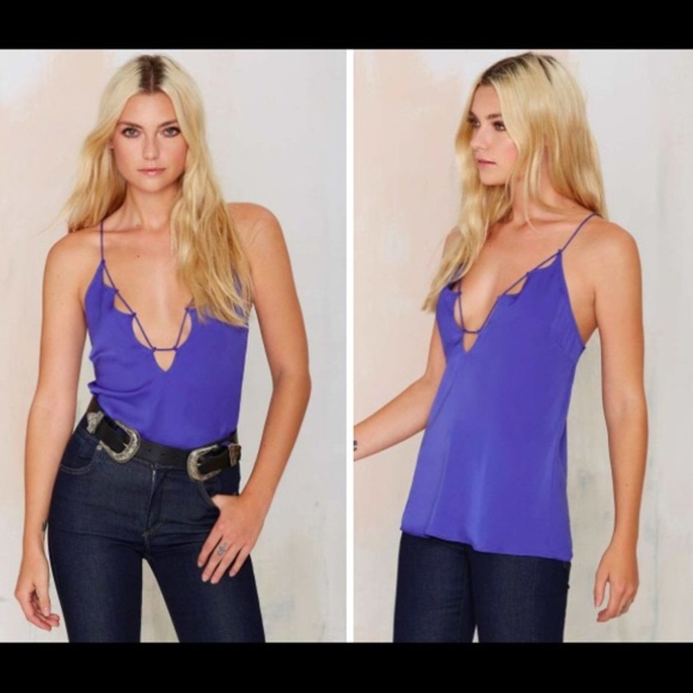 Nasty Gal Satin Cutout Tank top