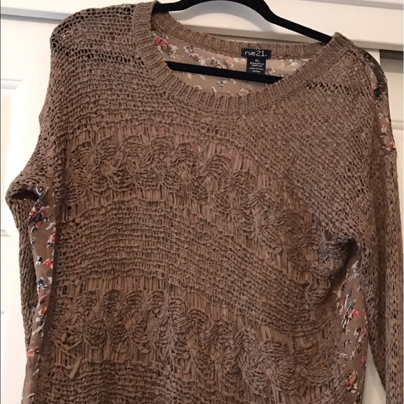 brown knitted loose sweater - Picture 1 of 3