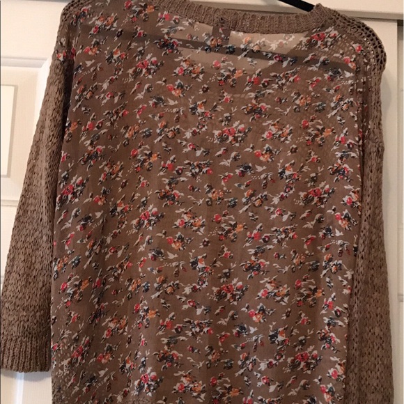 brown knitted loose sweater - Picture 3 of 3