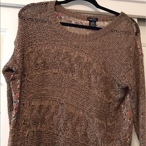 brown knitted loose sweater