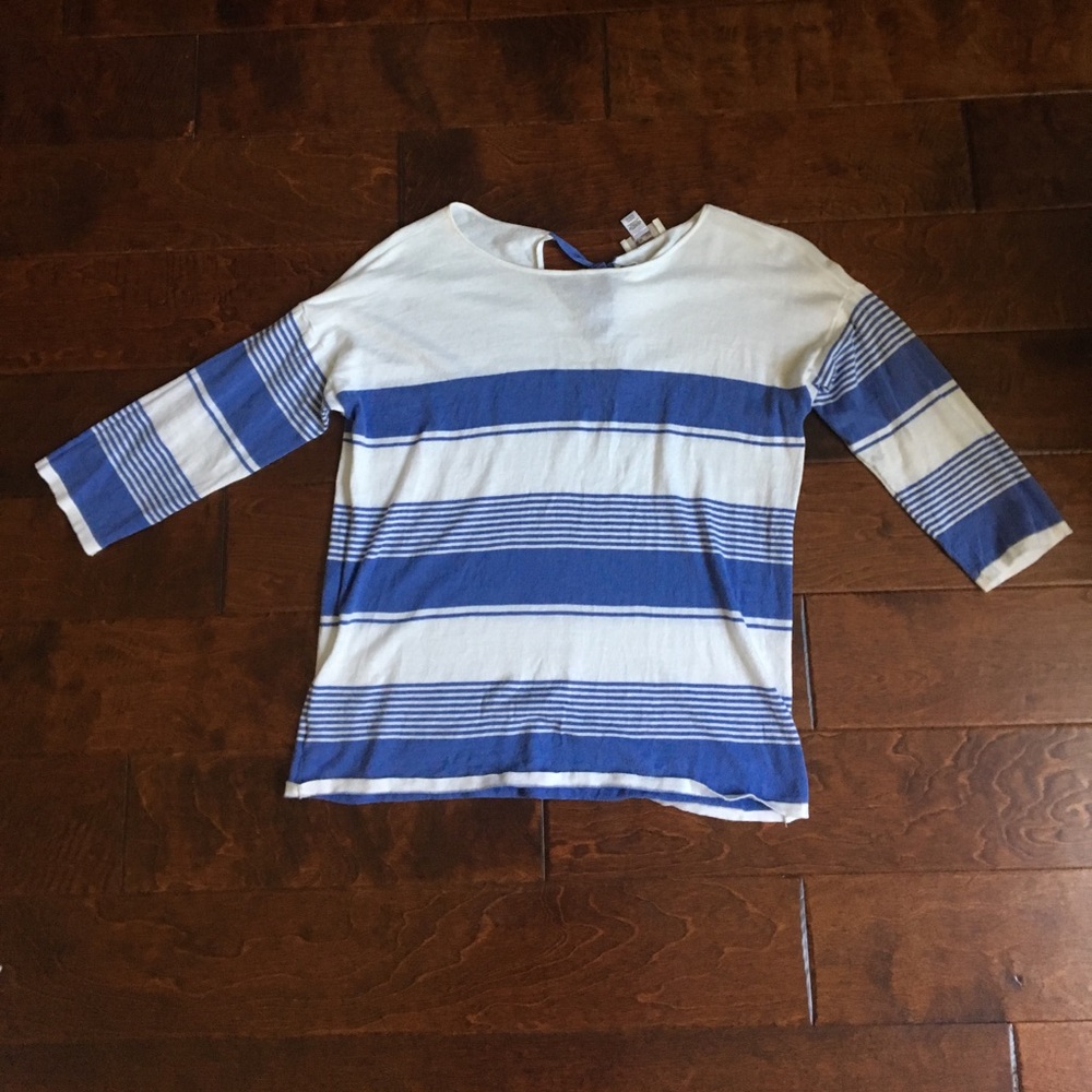 Blue + White Summer Sweater