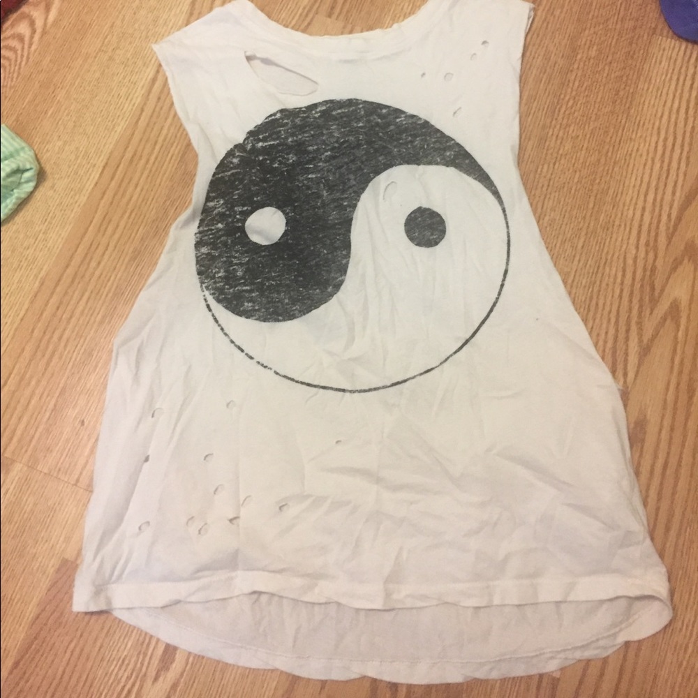 Distressed Urban Outfitters Yin-Yang Tank