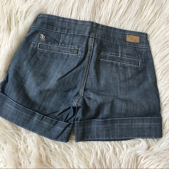 See Thru Soul Cuffed Denim Shorts - Picture 3 of 3