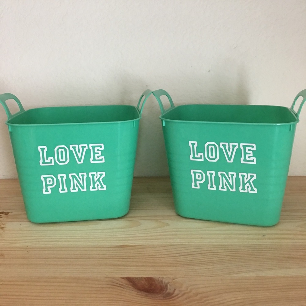 Victoria's Secret Love Pink storage bins
