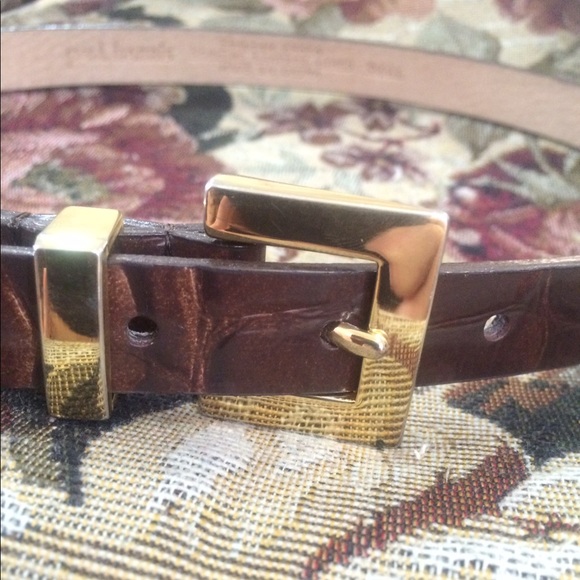 Vintage Crocodile Leather Waist Belt Small main image 6
