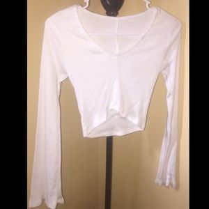 Bell sleeve crop top