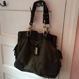 JPK Paris Olive Green Nylon Satchel