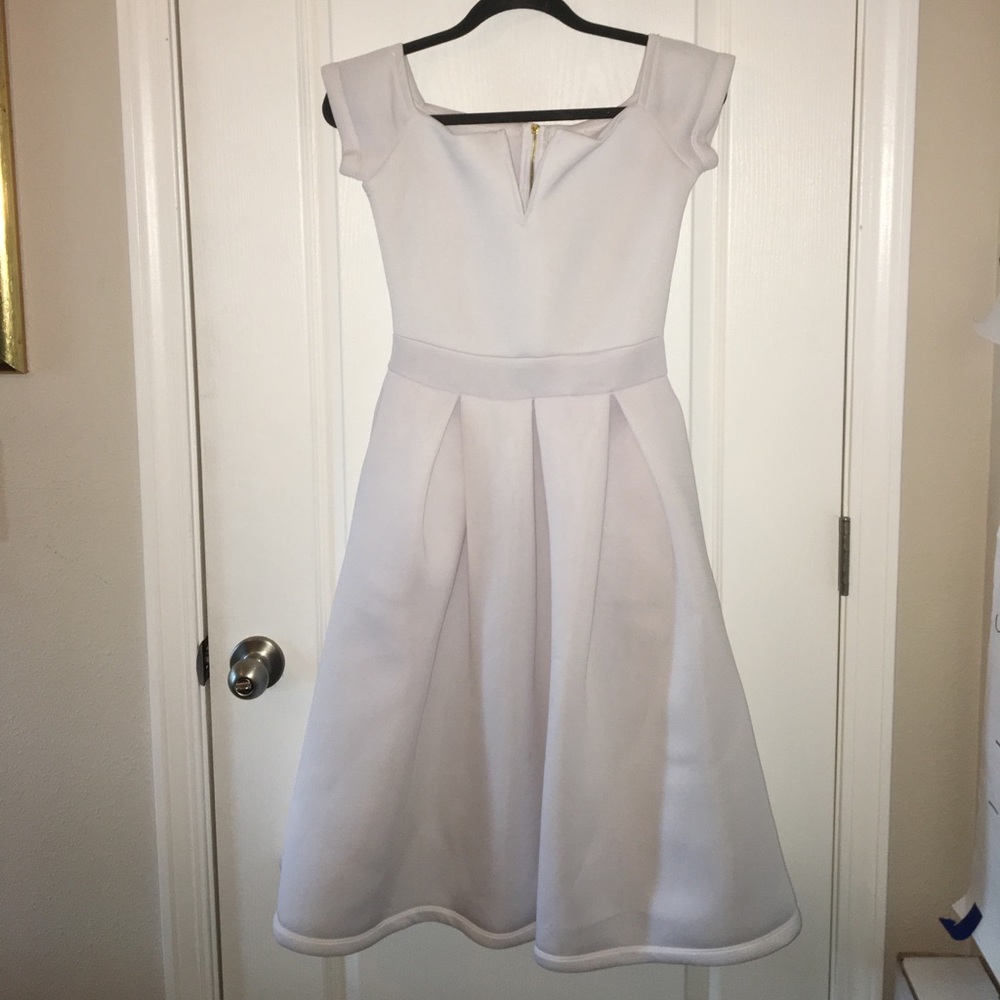 Dress:: White Skater Dress