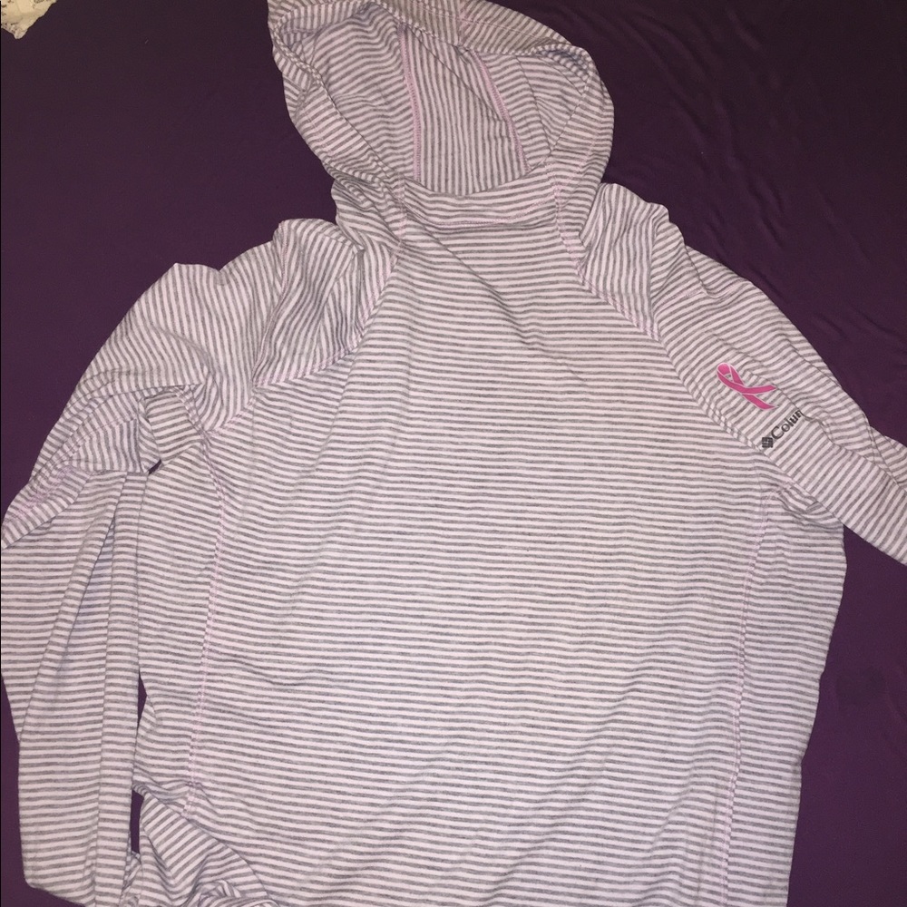 Columbia sportswear breast cancer Tshirt hoodie