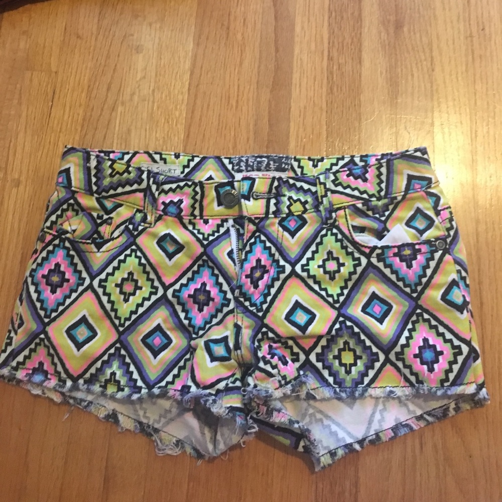 Tribal neon festival shorts