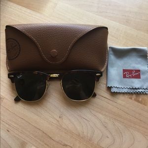 Ray-Ban Club Masters Brown Tortoise w Gold Lining