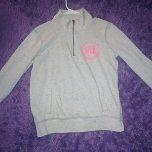 VICTORIAS SECRET PINK HALF ZIP SWEATER