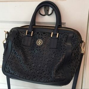 Tory Burch Robinson Middy Satchel - Navy