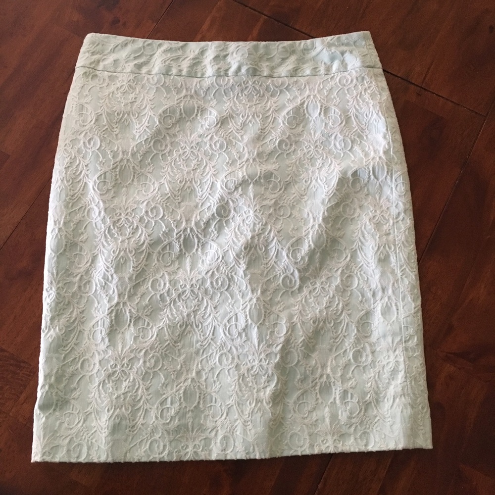 Cato textured mint green pencil skirt