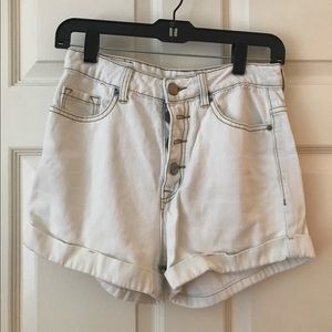 White BDG High Waisted Shorts