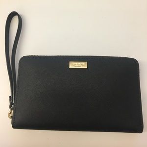 Black iPhone wallet / wristlet