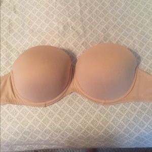 Pink "wear everywhere strapless push-up" bra