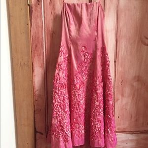 Adrianna Papell Coral iridescent strapless dress