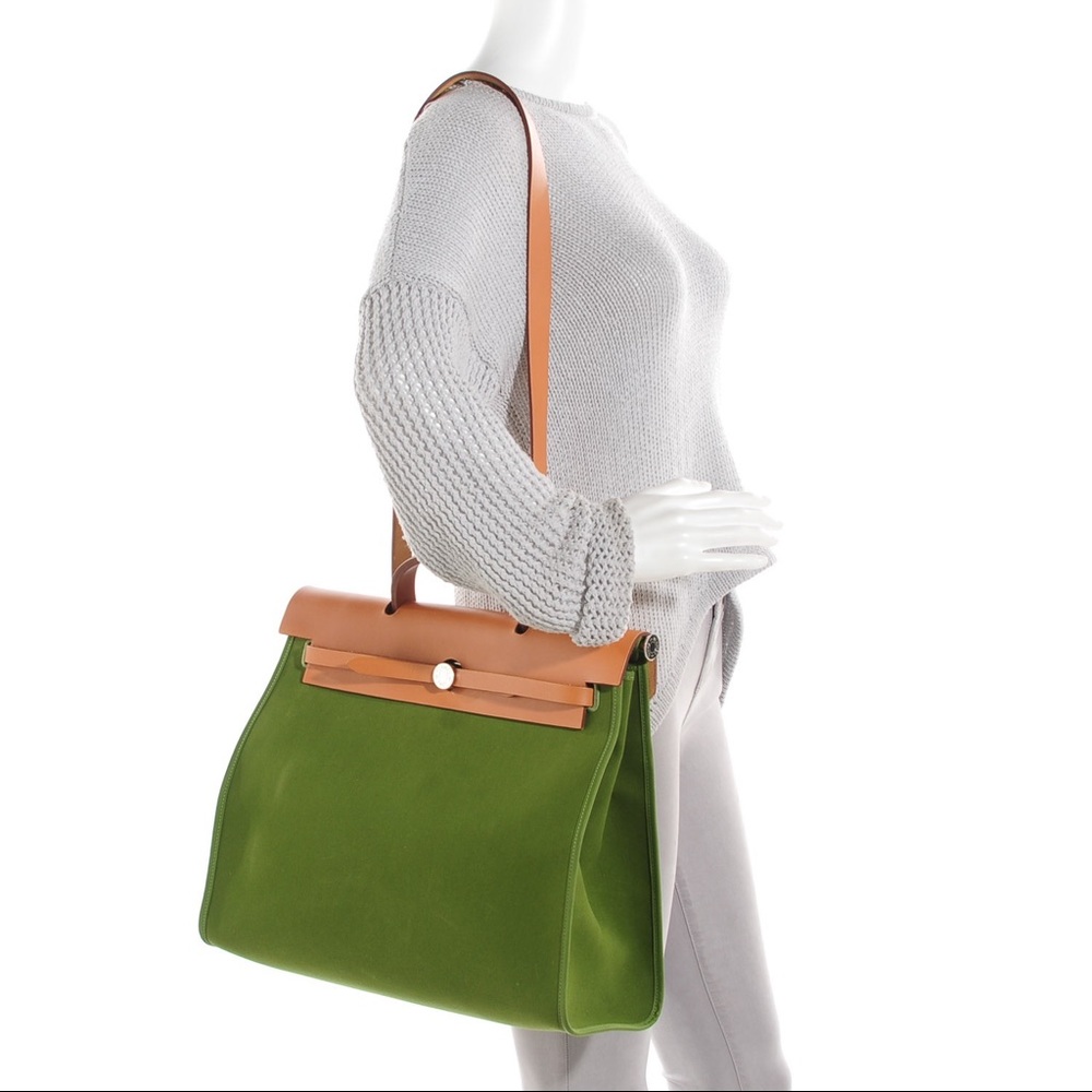 ❌SOLD❌HERMES Toile Herbag Zip 39 MM Pelouse