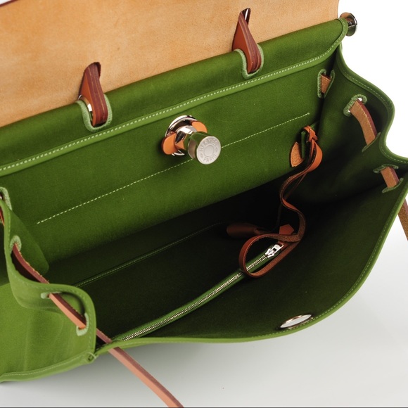 ❌SOLD❌HERMES Toile Herbag Zip 39 MM Pelouse - Picture 5 of 6