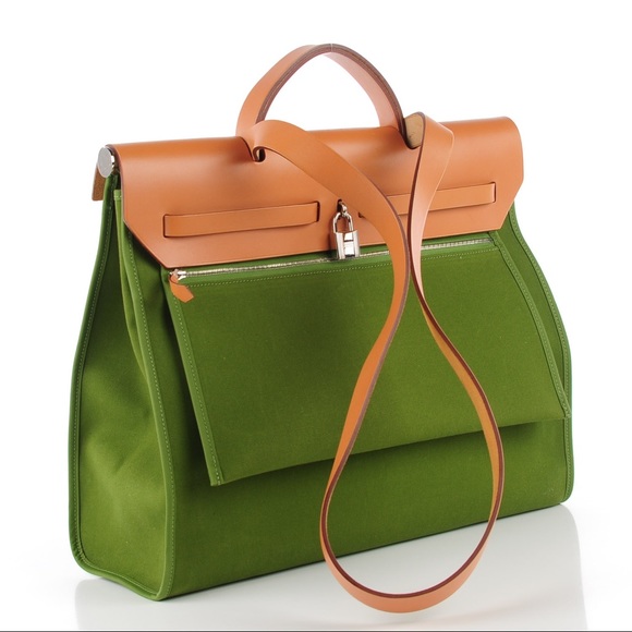 ❌SOLD❌HERMES Toile Herbag Zip 39 MM Pelouse - Picture 6 of 6