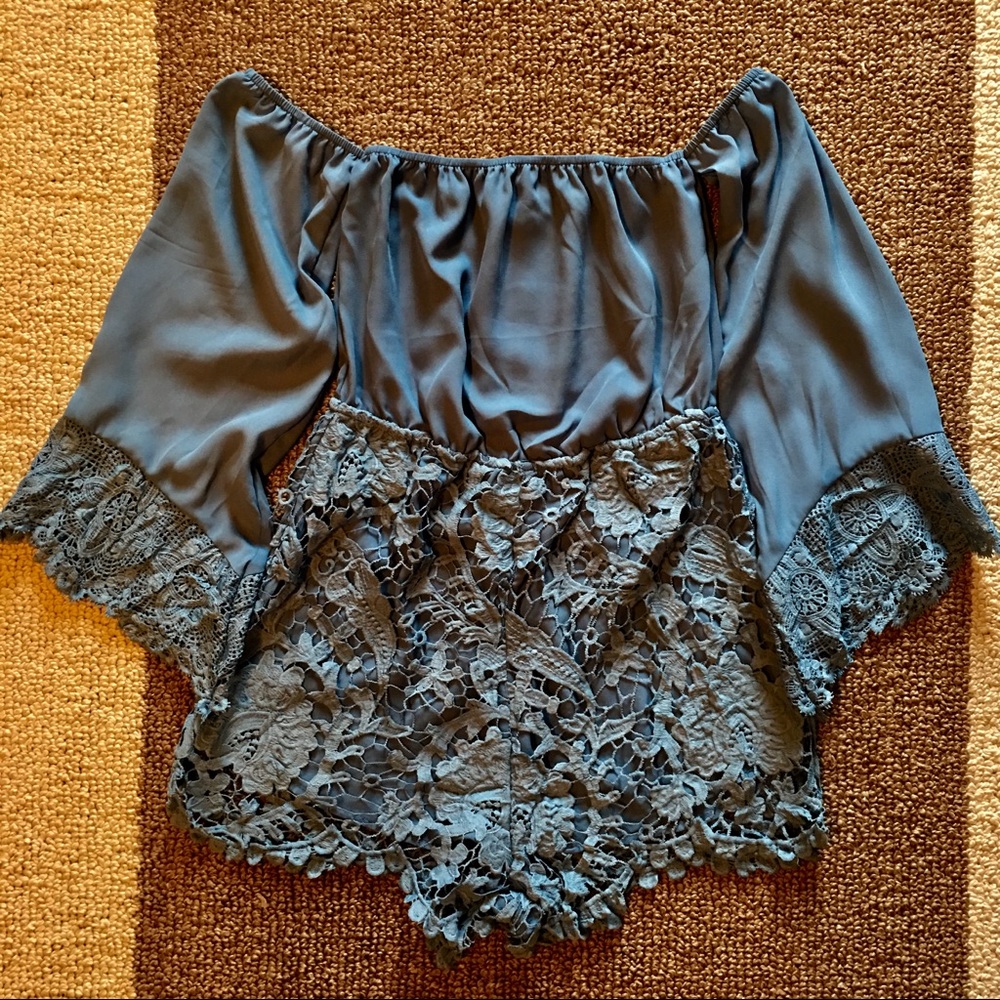❄️GORGEOUS DEEP TURQUOISE BLUE ROMPER-NEW❄️ - Picture 5 of 7