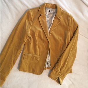 Velvet mustard J.Crew blazer