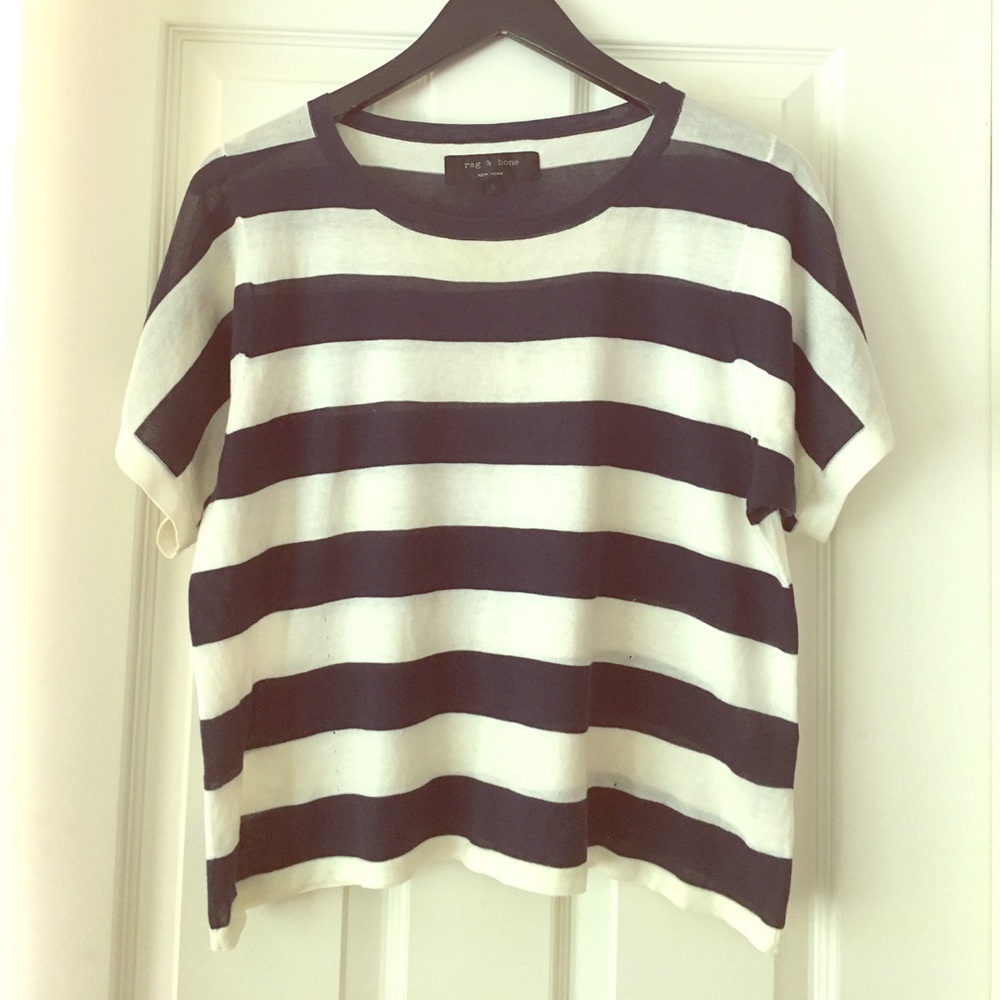 Rag & bone Stripe Knit Top